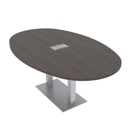 Skutchi Designs 45.25 in W, 71.5 in L, 29 in H, Engineered Wood Top, Brown HAR-BOVL-46X72-DOU-ELEC-XD1025